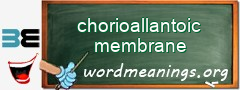 WordMeaning blackboard for chorioallantoic membrane